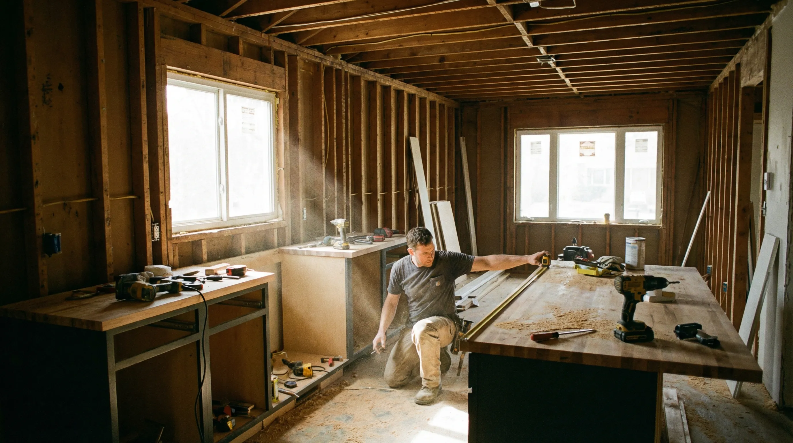Residential Remodeling field service professional at work